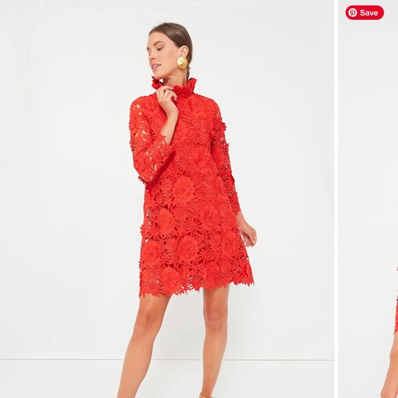 Tuckernuck | Dresses | Tuckernuck Red Guipure Lace Daphne Dress | Poshmark